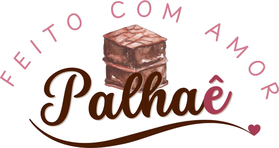 Logo Palhaê com uma palha italiana em aquarela e os dizeres Feito com amor